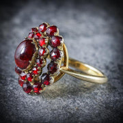 Antique Victorian Bohemian Garnet Ring Circa 1880