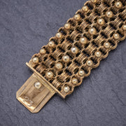 Antique Victorian Bracelet 18Ct Gold On Silver Circa 1880