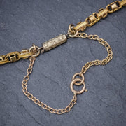 Antique Victorian Guard Chain 15Ct Gold Link Necklace Circa 1880