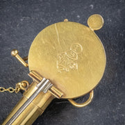 Antique Victorian Scottish Sword Brooch Malachite 18Ct Gold Circa 1860