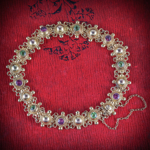 Antique Edwardian Suffragette 15Ct Gold Bracelet Circa 1910