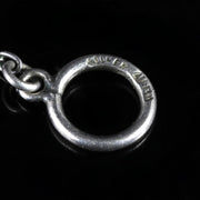 Antique Edwardian Paste Marcasite Pendant Necklace Silver