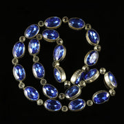 Art Deco Blue Paste Riviere Necklace