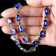 Art Deco Blue Paste Riviere Necklace