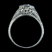 Art Deco Diamond Engagement Ring 18Ct White Gold 1.10Ct Diamond Solitaire