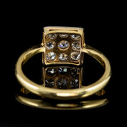Art Deco Old Cut Diamond Cluster Ring 18Ct Gold Platinum Circa 1920