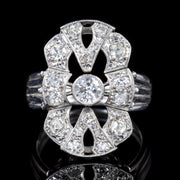 Art Deco Platinum Diamond Cluster Ring Circa 1920