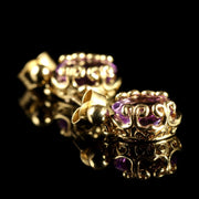 Amethyst 9Ct Gold Drop Earrings