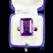 Amethyst Diamond Ring 20Ct Amethyst 14Ct Gold Circa 1940