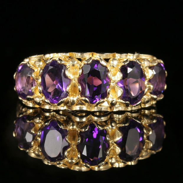 Victorian Style Amethyst Ring 2.5ct Of Amethyst