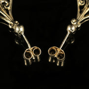 Amethyst Gold Earrings 9Ct Gold Fancy Design