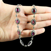 Amethyst Paste Edwardian Collar Necklace Silver Perfect For A Wedding 1915