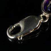 Suffragette Style  Amethyst Peridot Bracelet 9Ct Gold Bracelet