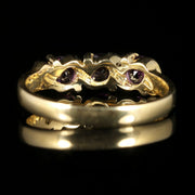 AMETHYST TRILOGY RING 9CT GOLD