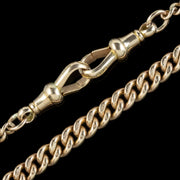 Antique Art Deco 9ct Gold Albert Chain With Diamond T-Bar Dated 1920 