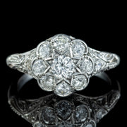 Antique Art Deco French Diamond Cluster Ring 1.50ct Of Diamond