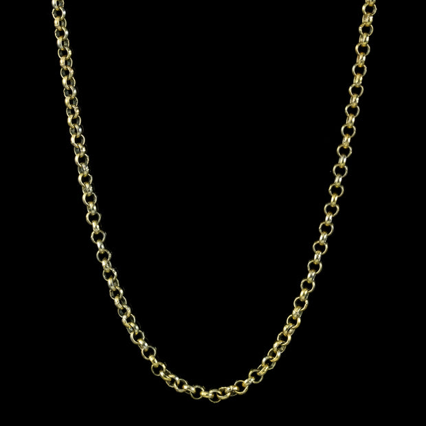 Antique Edwardian 18ct Gold Chain Necklace Circa 1910 front