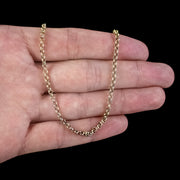 Antique Edwardian 18ct Gold Chain Necklace Circa 1910 hand