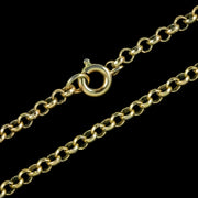 Antique Edwardian 18ct Gold Chain Necklace Circa 1910 close