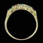 Antique Edwardian Adore Gemstone Acronym Ring 