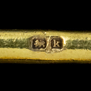 Antique Edwardian Albert Bracelet Sterling Silver 18ct Gold Gilt Dated 1909