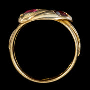 Antique Edwardian Almandine Garnet Snake Ring Dated 1912
