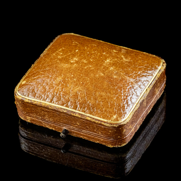 Antique Edwardian Amethyst Pearl Pendant 15ct Gold Circa 1905 Boxed box1