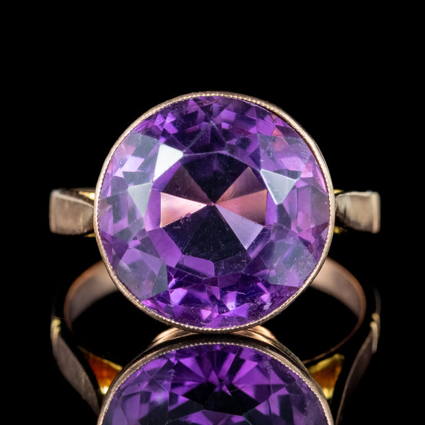 Antique Edwardian Amethyst Ring 6ct Amethyst 