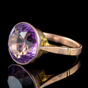 Antique Edwardian Amethyst Ring 6ct Amethyst 