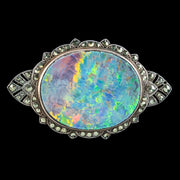 Antique Edwardian Black Opal Cut Steel Brooch Circa 1901