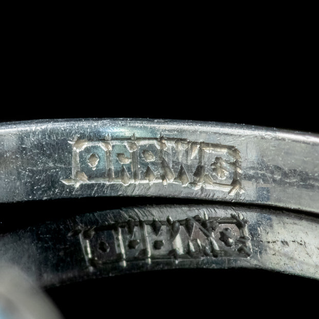 Antique Edwardian Blue Zircon Solitaire Ring 3.30ct Zircon Circa 1905