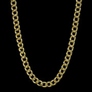 Antique Edwardian Curb Chain 18ct Gold On Silver Dated 1901