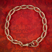 Antique Edwardian Curb Chain Bracelet 9ct Gold 