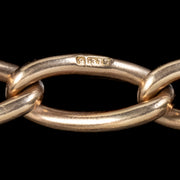 Antique Edwardian Curb Chain Bracelet 9ct Gold 