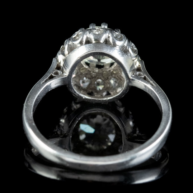 Antique Edwardian Diamond Cluster Ring 1.30ct Of Diamond Circa 1915