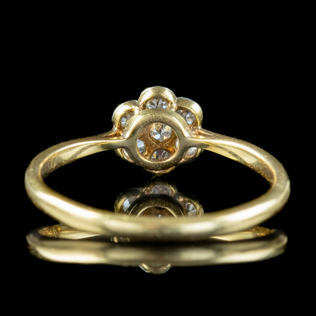 Antique Edwardian Diamond Daisy Cluster Ring 0.35ct Diamond