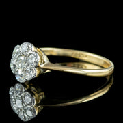 Antique Edwardian Diamond Daisy Cluster Ring 0.42ct Diamond