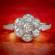Antique Edwardian Diamond Daisy Ring 1.10ct Of Diamond Circa 1910