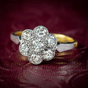 Antique Edwardian Diamond Daisy Ring 1.10ct Of Diamond Circa 1910