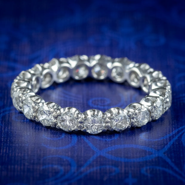 Antique Edwardian Diamond Full Eternity Ring 1.90ct Of Diamond