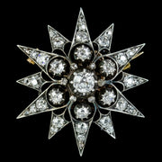 Antique Edwardian Diamond Star Brooch 3.30ct Of Diamond Circa 1910