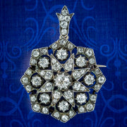 Antique Edwardian Diamond Star Pendant 5ct Of Diamond With Box