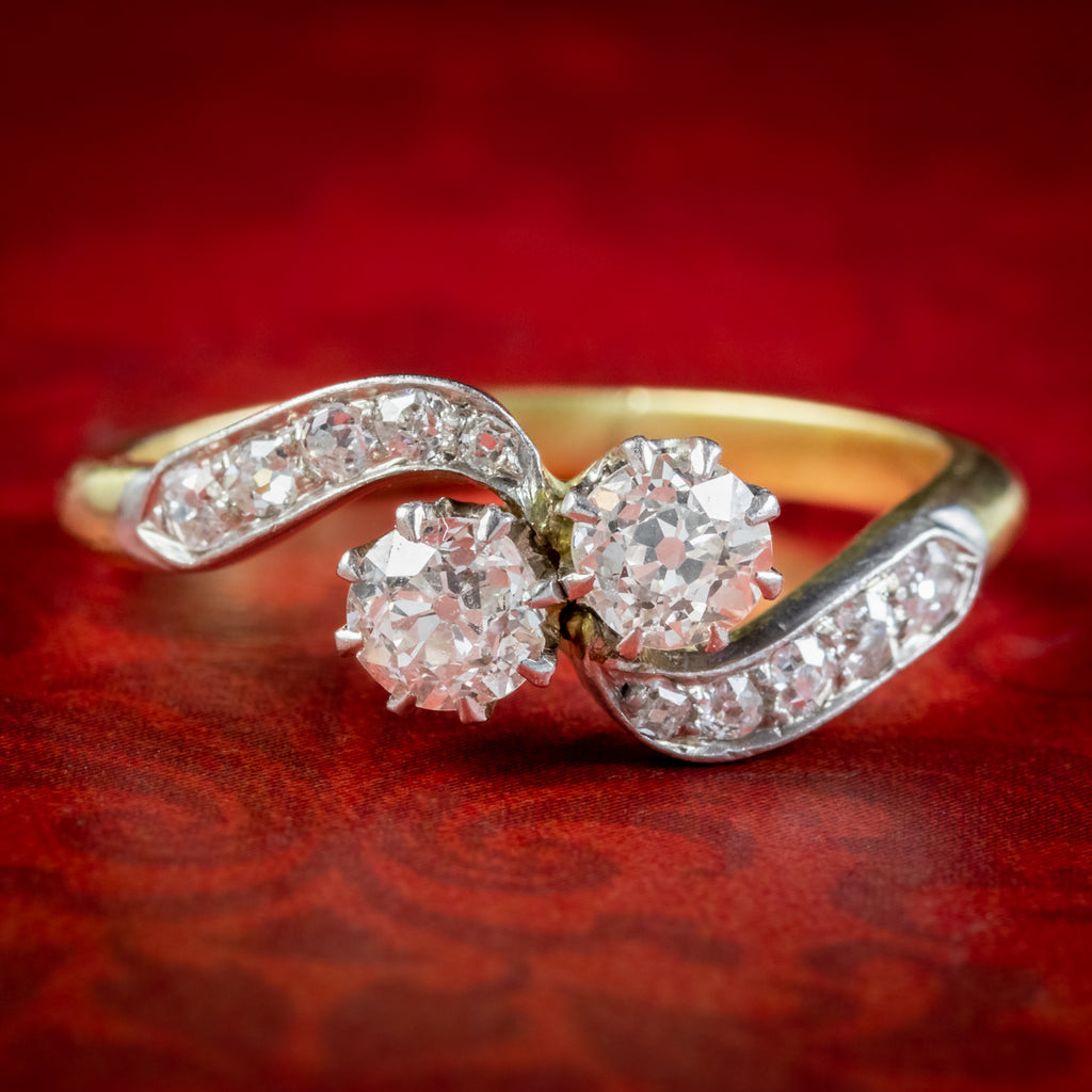 Antique Edwardian Diamond Cluster Ring in 14K White Gold – Boylerpf