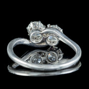 Antique Edwardian Diamond Toi Et Moi Twist Ring 1ct Of Diamond