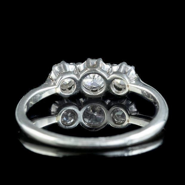 Antique Edwardian Diamond Trilogy Ring 0.45ct Total 