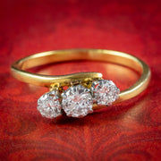 Antique Edwardian Diamond Trilogy Ring 0.60ct Of Diamond