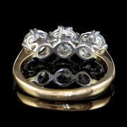 Antique Edwardian Diamond Trilogy Ring 18ct Gold Platinum 2.30ct Of Diamond Circa 1905