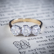 Antique Edwardian Diamond Trilogy Ring 18ct Gold Platinum 2.30ct Of Diamond Circa 1905