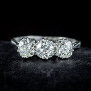 Antique Edwardian Diamond Trilogy Ring 2.10ct Of Diamond Circa 1905