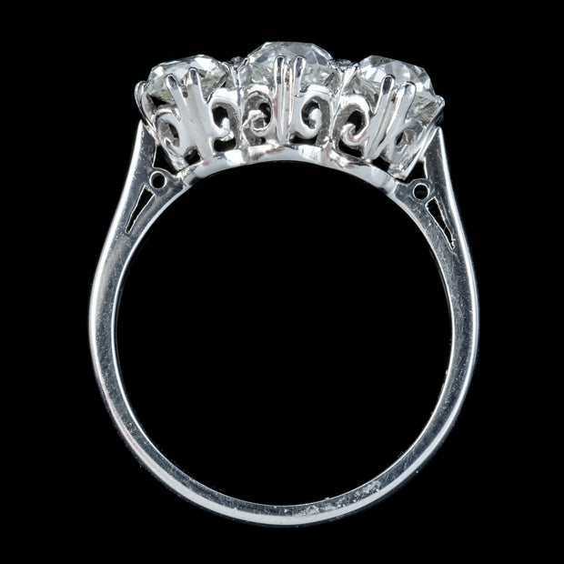 Antique Edwardian Diamond Trilogy Ring 2.10ct Of Diamond Circa 1905